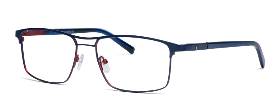 Enny Dario blau rot Herrenbrille Brille brillenfassung metall Doppelsteg